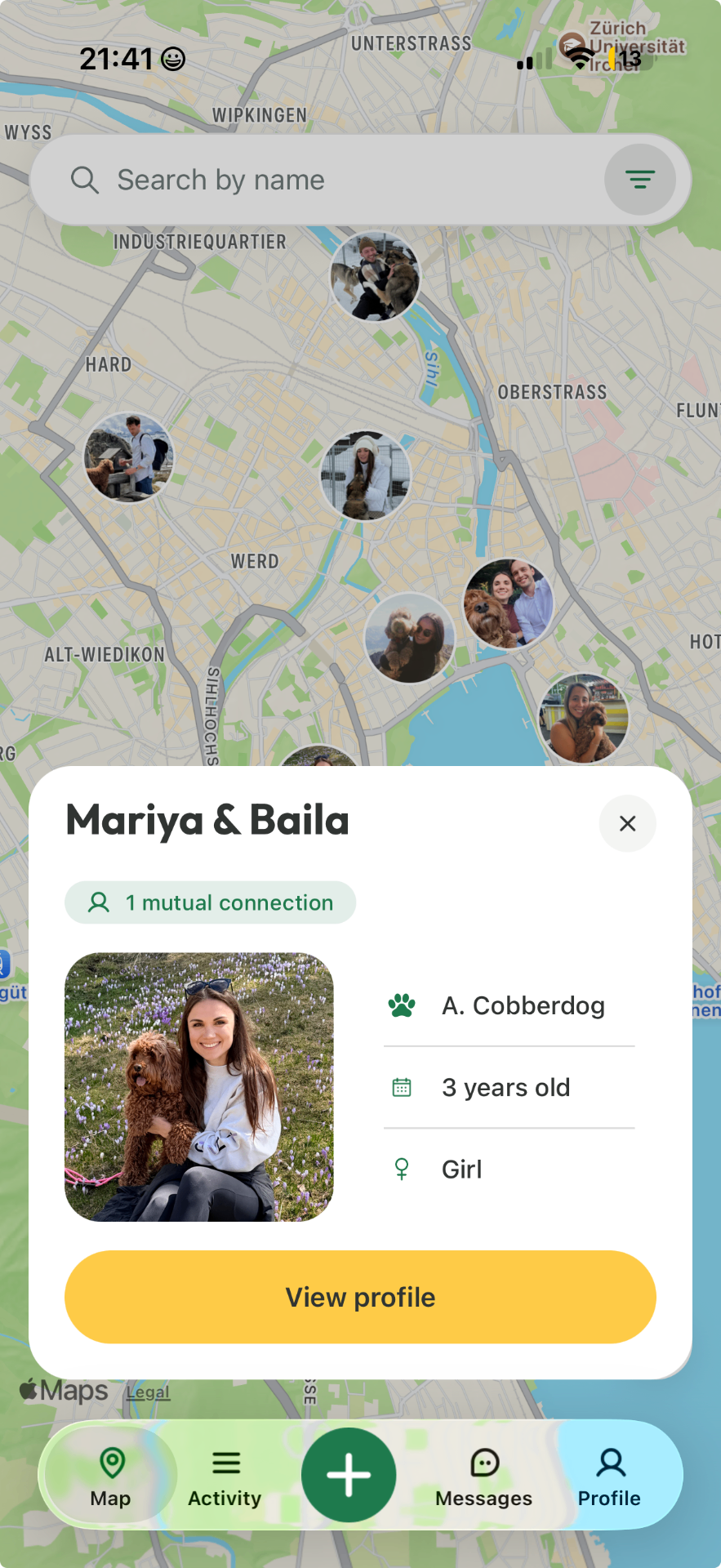 Offleash map view